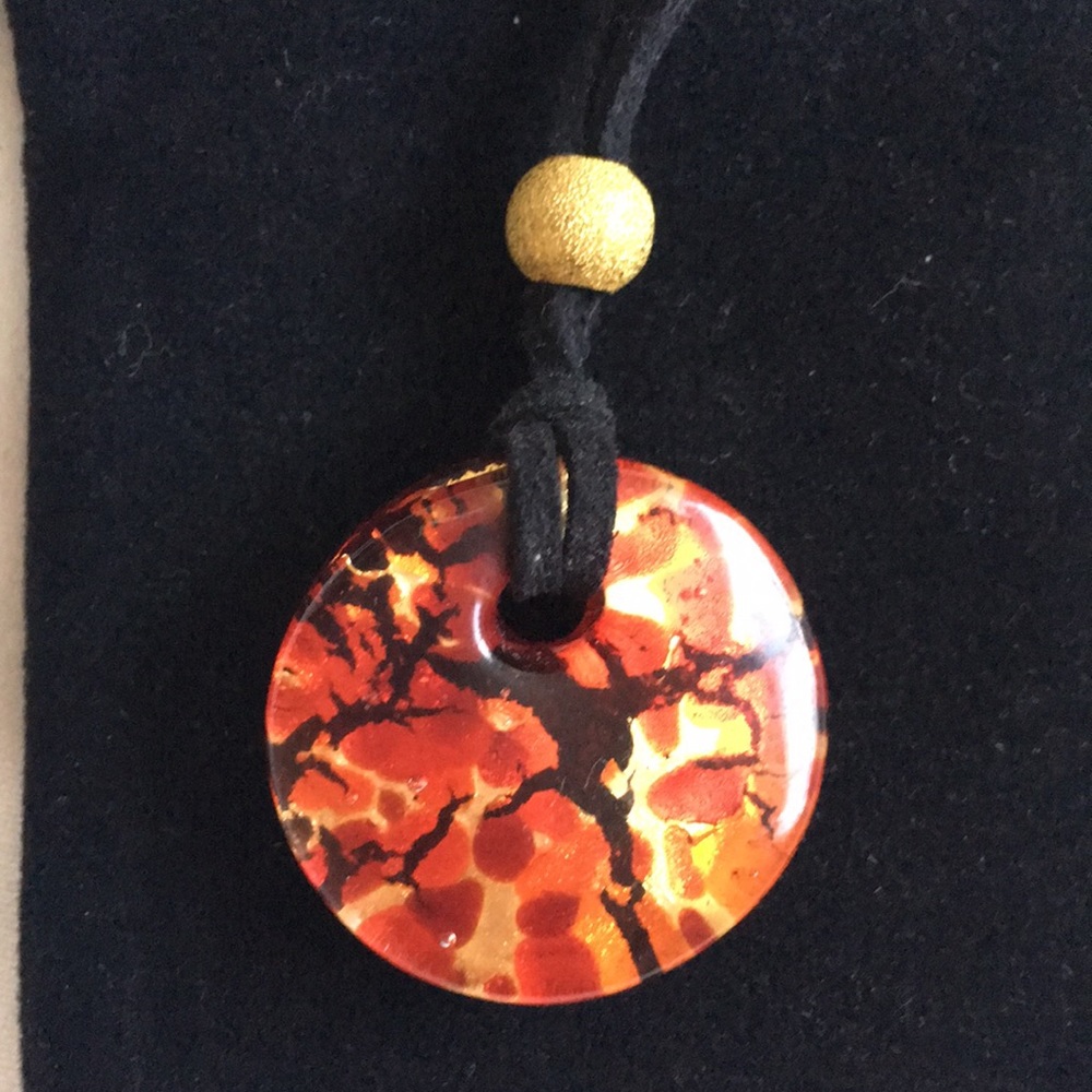 Vintage Italian glass necklace and earrings